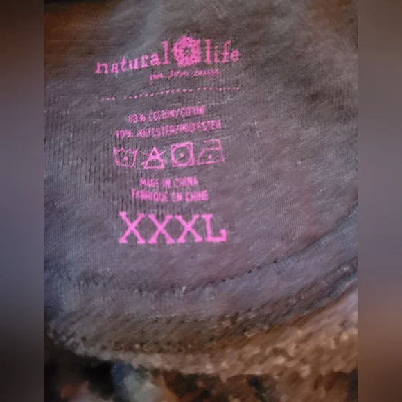 Natural Life Comfy Pocket Boho Sweatshirt - Gray Folk Flower, EUC, 3X - Picture 13 of 13